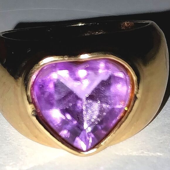 Vintage Purple dolly gemstone ring sz 7 - Picture 5 of 6